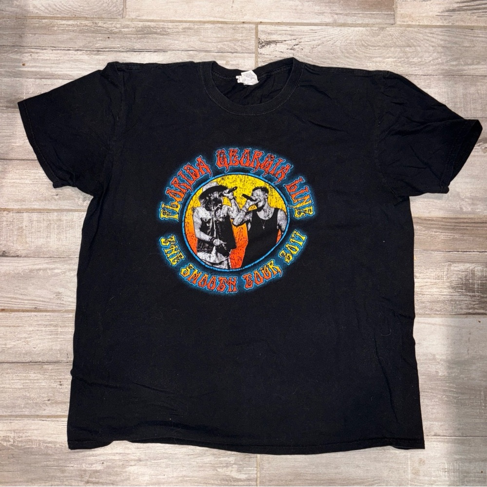 Florida Georgia Line tour Black Graphic T-Shirt XL the smoosh Tour 2017